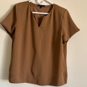 Banana Republic Brown Boxy Blouse Short Sleeves
